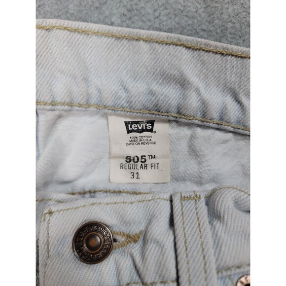 Vintage Levi's 505 Orange Tab Denim Shorts Men's Light Wash 90s Made in USA Vtg - Picture 5 of 13